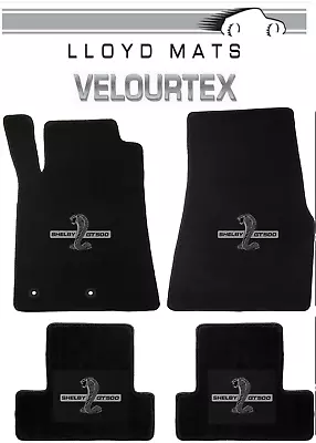 2011-2012 Mustang Lloyd Velourtex Black Floor Mats F&R Shelby Snake GT500 Logo • $225.99