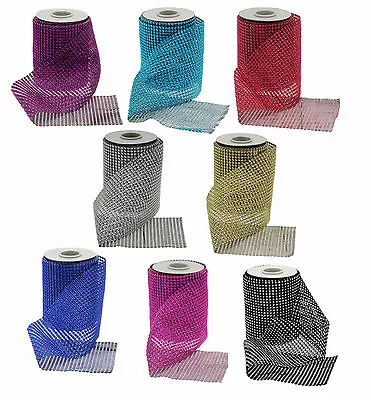 £3.29 • Buy Sparkly Diamante Ribbon Wedding Cake Decorative Strip Home Craft Trimming 1M