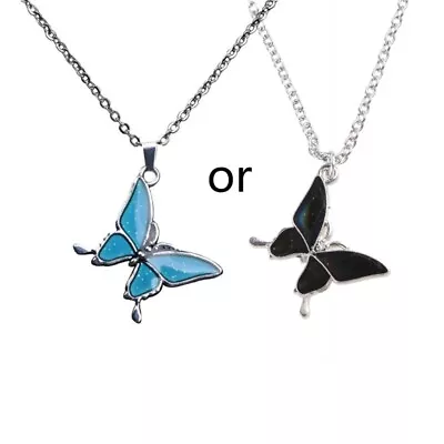 Retro For Butterfly Color Change Mood Emotion Feeling Temperature Necklace • $7.25