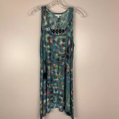 CAbi Tank Style Tunic Shirt Raceback Multicolor Small • $9.95