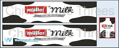 Code 3 Adhesive Vinyl Trailer Decal - Muller Milk - 1/50 1/64 1/76 1/87 1/148 • £8