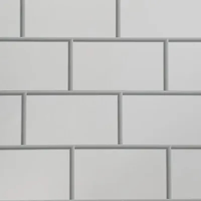 Jubilee White Tile Effect Bathroom Wall Panels Cladding Shower PVC Pk Of 4 • £37