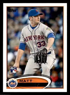 2012 Topps Update #US23 Matt Harvey Rookie Card New York Mets • $1.59