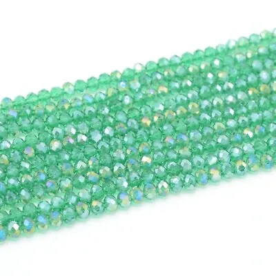 Faceted Rondelle Crystal Glass Beads Lustre/ab 4mm6mm8mm - Pick Colour • £2.60