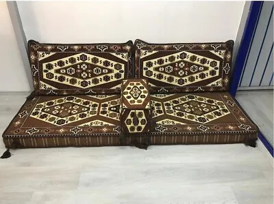 With SPONGE Arabic Turkish Kilim Corner Set Sofa Cushion Pillows Lounge Couch • $359