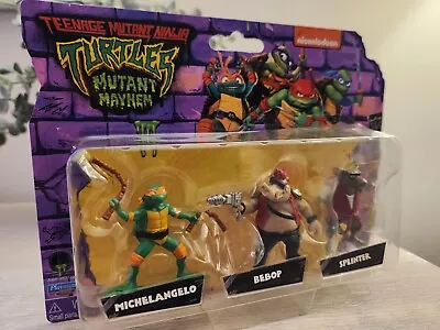 TMNT Mutant Mayhem Turtles Mini Pack 2023 Set Of 3 Michelangelo Bebop Splinter • $11.75