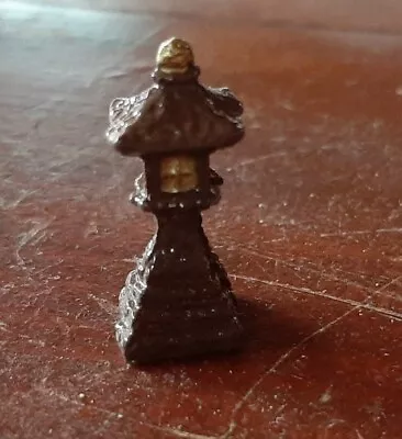 Vintage Miniature Iron Metal Lampost Lamp Tower Hand Painted Figure • $6.80