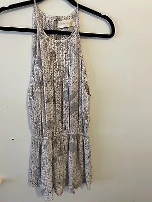 ZIMMERMANN White Grey Silver Print Playsuit Jumpsuit Romper Size 1 • $40