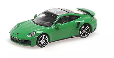 Minichamps 1/87 HO PORSCHE 911 (992) Turbo S 2020 Green 870069070 • $21.99