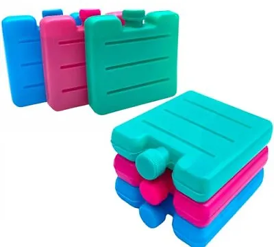 ® 6pk - Small 8cm Mini Freezer Blocks Ice Packs For Cool Box Lunch Box • £7.99