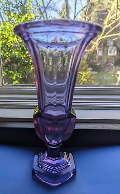 Elegant Vintage Moser Germany Crystal Alexandrite Neodymium Purple Vase 8'' • $85