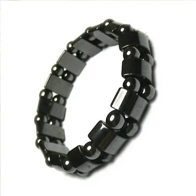 Fashion Black Magnetic Hematite Healing Mens Womens Loose Beads Bracelet • $3.50