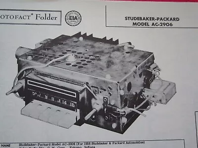 1958 Studebaker & Packard Ac-2906 Radio Photofact  • $10