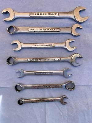 Vintage Craftsman USA SAE Combination Open End & Closed Wrench Lot Of 7 Wrenches • $25