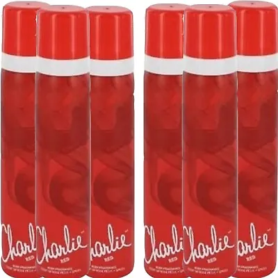 Charlie Red Body Spray 75ml-Pack-6 • £10.35