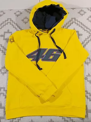 Valentino Rossi VR46 Mens Yellow Hoodie Size XL Excellent Condition • £34.77