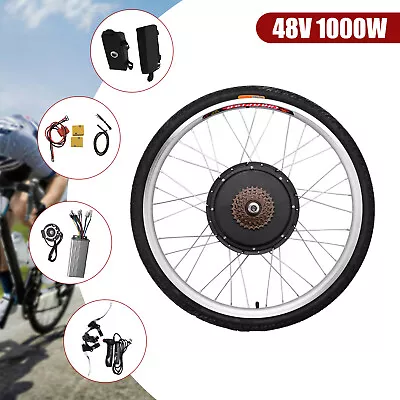 26  48V Electric Bicycle Rear Wheel Ebike Hub Motor Conversion Kit 1000W • $190