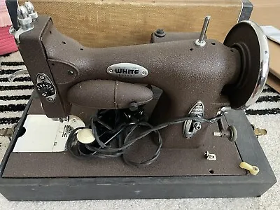 Vintage White Rotary Sewing Machine - E-6354 - Serial #243-8925 • $49.75