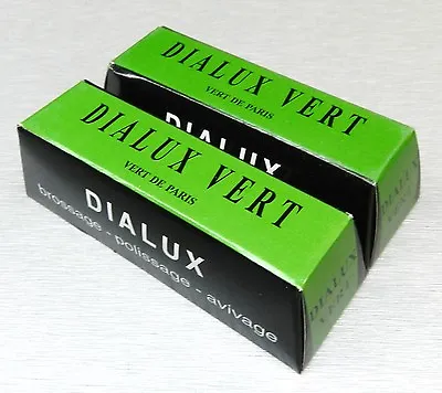 Dialux Jewelers Green Rouge Polishing Compound Jewelry Polish Vert For Silver 2p • $13.50