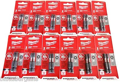 24 Milwaukee Shockwave 2  Impact T30 Torx Star Magnetic Screw Bits 48-32-4914 • $21.99