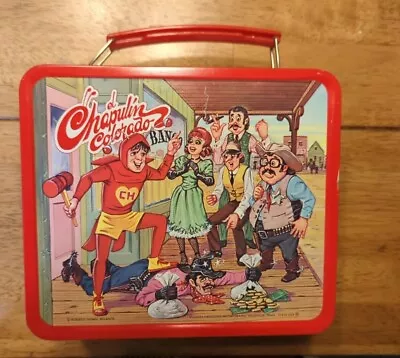 Vintage Metal Lunchbox 1979 Aladdin El CHAPULIN COLORADO/NO THERMOS • $75