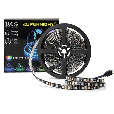 5M RGB LED Strip Light Waterproof Black PCB 5050 SMD Tape Rope String Light 12V • $14.98