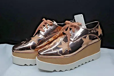 Stella McCartney Elyse Star Metallic Lace-ups Design Sneakers • $250