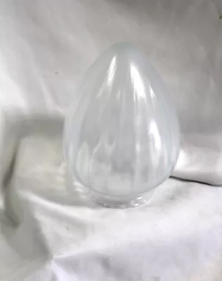 Art Glass Shade French Vianne Vaseline Glass • $85