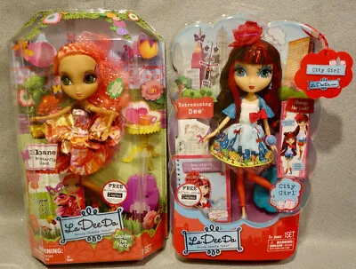 La Dee Da - 2 Dolls - Sloan (butterfly Blast) + Dee (city Girl) - Nrfb & Mint • $37.99