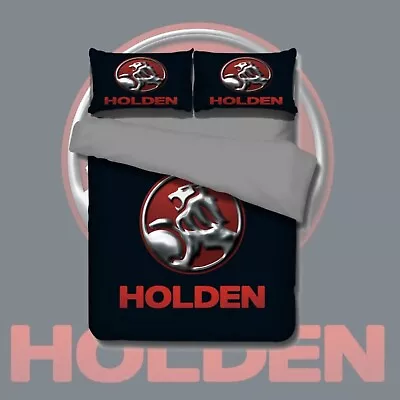 Quilt Duvet Doona Cover Set Single Double Queen King Size Holden Logo Red • $35.99