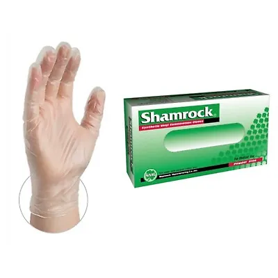 Shamrock Medical Vinyl Examination Gloves Powder Free Disposable - 100pcs • $14.99