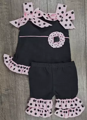 Baby Girl Clothes Nwot Perfectly Princess Mud Pie 0-6 Month 2pc Ruffle Outfit • $24.99