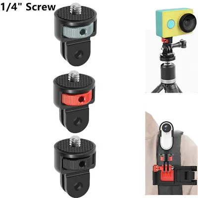 $11.99 • Buy Mini 1/4 Screw Aluminum Camera Tripod Mount Adapter For Gopro Hero 10/9 Insta360