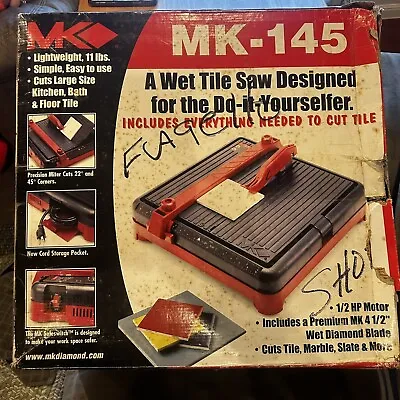 MK Diamond MK-145 4.5 In Wet Cutting Tile Saw 1/2 HP Motor • $99.99