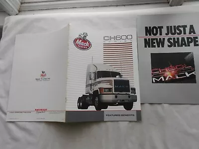 1988 Mack Trucks Ch600 Series Sales Brochure + Extra • $15