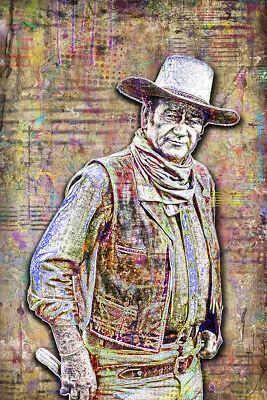 John Wayne Poster John Wayne Movie Tribute The Duke With Free Shipping US • $19.99