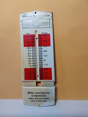 Vintage Thermometer Back/Mille Lacs Electric Co Op Aitkin MN • $7