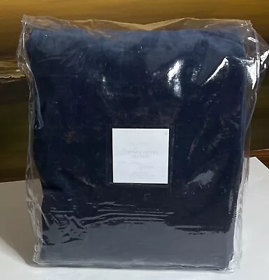 Restoration Hardware Vintage Velvet Drapery Rod Pocket 50 W X 84 L Indigo $300 • $199.99