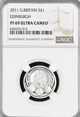 2011 Silver £1 Edinburgh Proof NGC PF69 Great Britain • £78