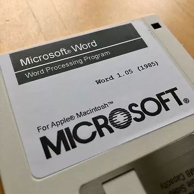  Microsoft Word 1.0 For Apple Macintosh (1985) - 800k • £10.21