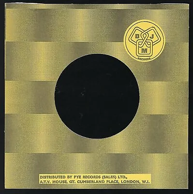 DJM (yellow & Black) - REPRODUCTION RECORD COMPANY SLEEVES - (pack Of 10) • $6.15