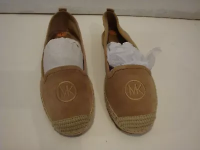 New Michael Kors Women's  Kendrick Khaki Brown Leather Suede Espadrille Flats  7 • $39.99