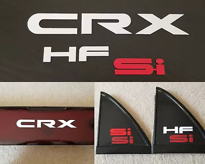 1988-1991 Honda CRX Raised Letters Kit SI HF Emblem Badge Logo Hatch Tail 89 90 • $10.95