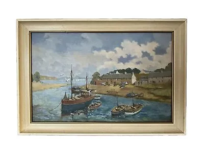 “ABERSOCH HARBOUR” By Gwyn Richards Oil On Board Welsh Artist • £195