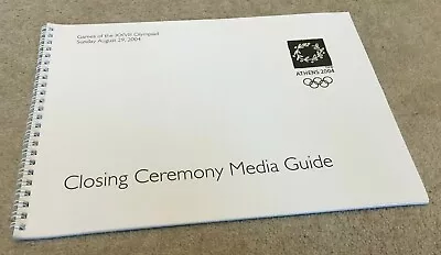Closing Ceremony Media Guide From The 2004 Athens Olympic Games • £6.99