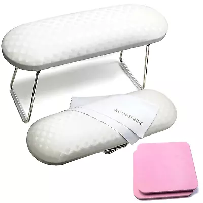 Nail Arm Rest Hand Rest For Nail Microfiber Soft Leather Manicure Nail Rest Wit • $21.15