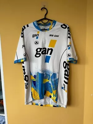 3615 GAN Mooving Vintage Eddy Merckx Mens Cycling Jersey Size XL 1994 LEMON • $28