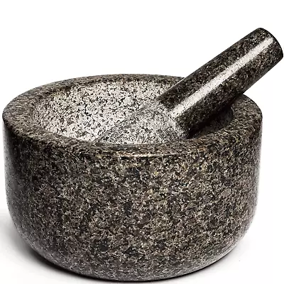 Heavy Duty Extra Large Mortar And Pestle Set Hand Carved From Natural Granite • $43.67