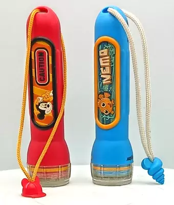 Two Beautiful Vintage Disney Pixar Flashlight 6.5  (l) Nemo And Mickey Models • $24.90