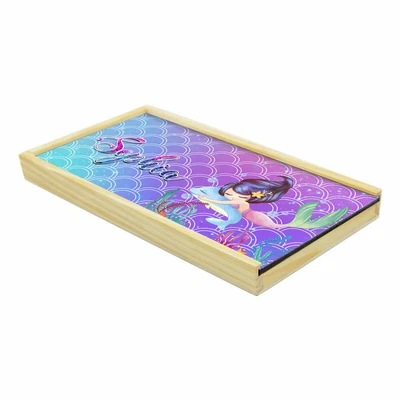 £12.99 • Buy Personalised Any Name Mermaid Wooden Pencil Box Stationary Box Gift 178